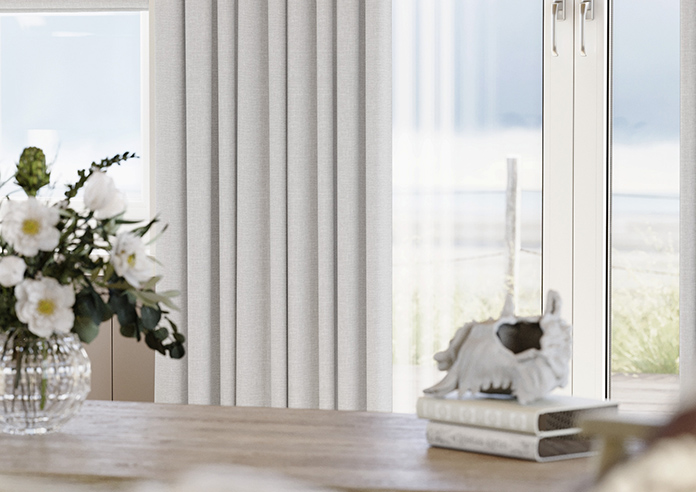 Hampshire (Blackout) Pencil Pleat, Silver - Ready Made Curtains - Image 6